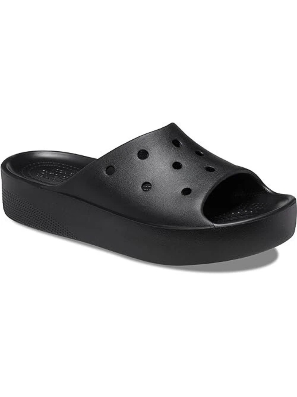 NWT! CROCS Iconic Platform Comfort Slide/Sandal in Black Size 9 - Picture 2 of 8
